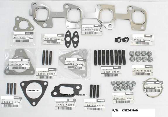 OEM Genuine Exhaust Manifold GASKET SET to fit Nissan GU Patrol with ZD30 engine ( NOT COMMON RAIL )