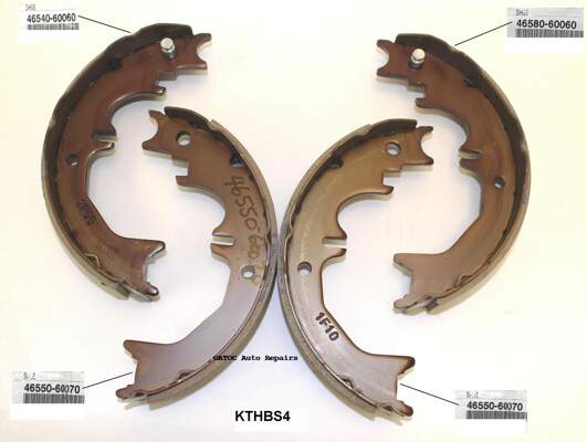 OEM Genuine Hand brake shoe set to fit Toyota Prado VZJ95, 120, 150, Landcruiser HZJ78,79 8/1999 > 1/2007, VDJ70 series.