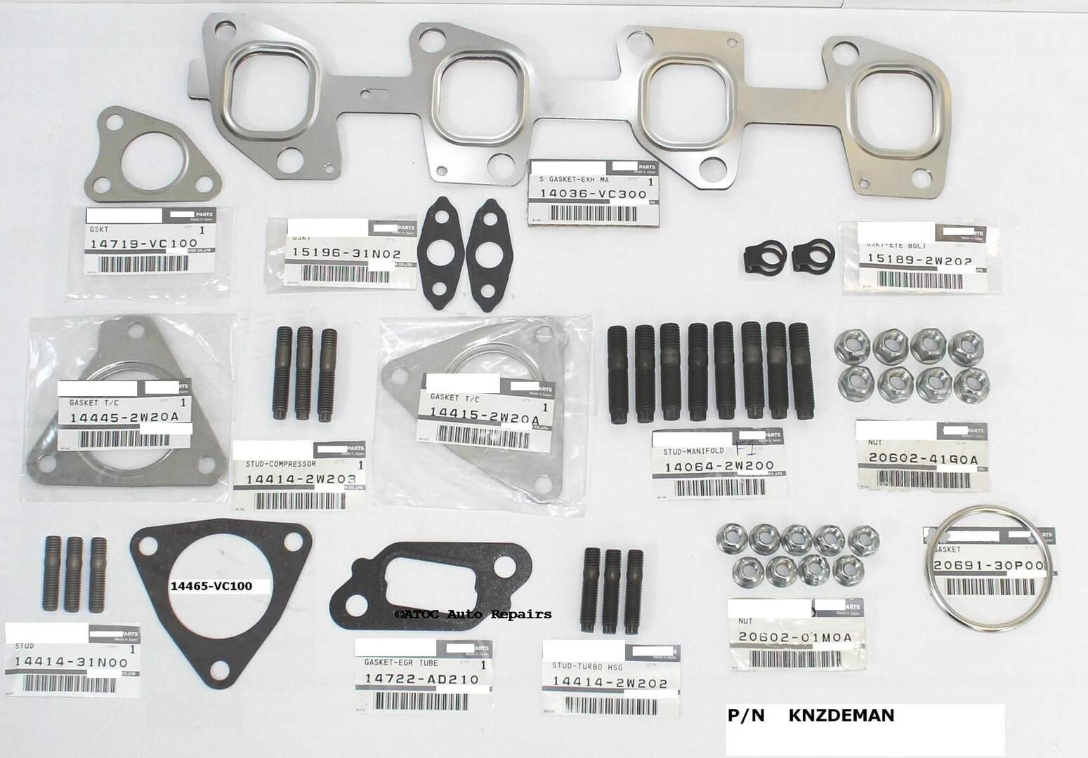 GENUINE NISSAN Exhaust Manifold GASKET SET to fit Nissan GU Patrol with