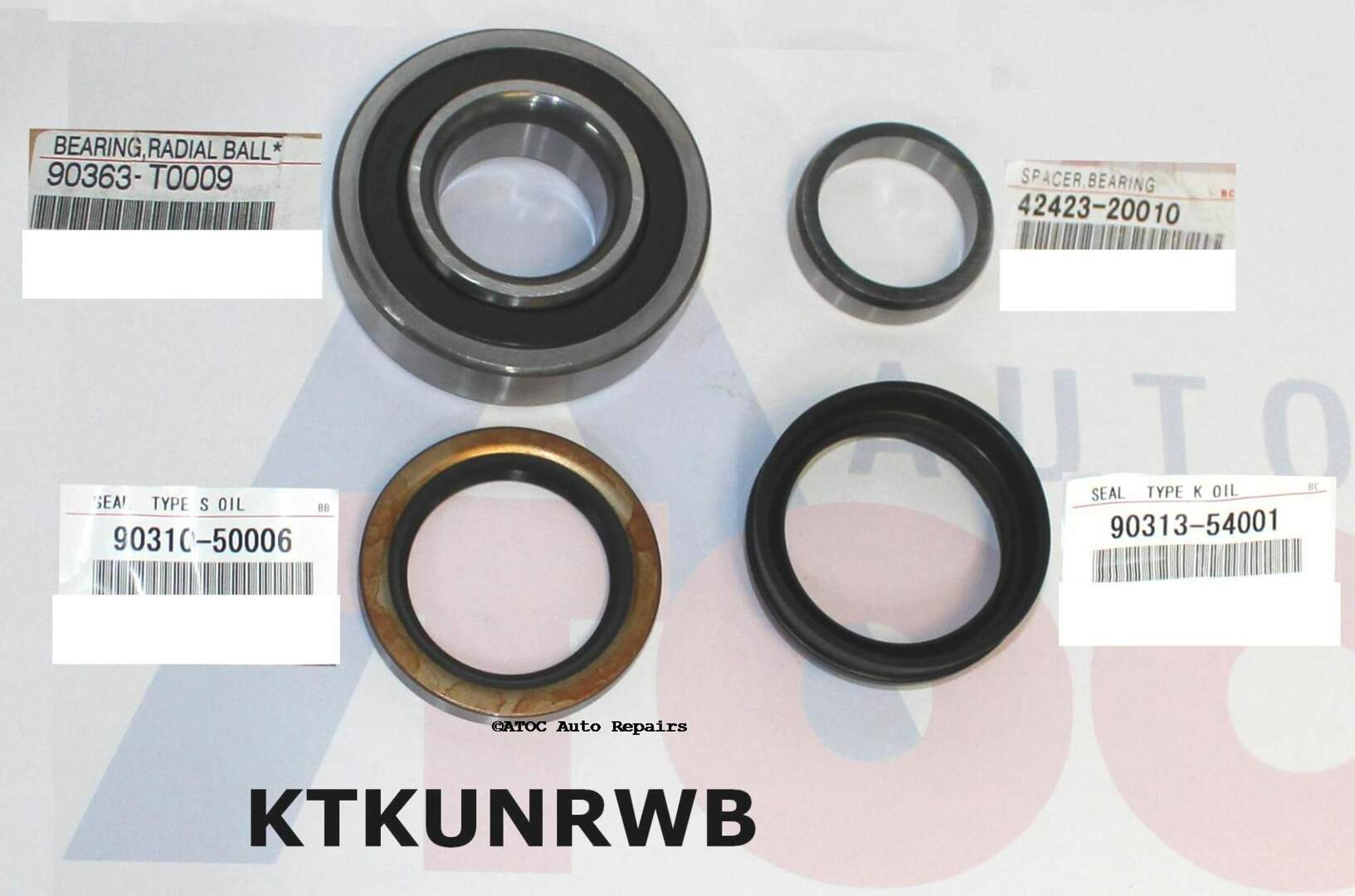 OEM Genuine REAR Wheel bearing kit to fit Toyota Hilux KUN26 non ABS